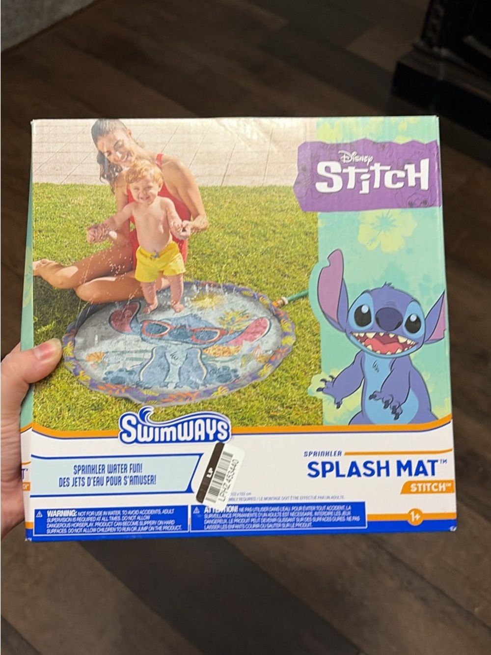 New Disney Swimways Stitch Kids Splash Mat - Blue, Purple, Yellow